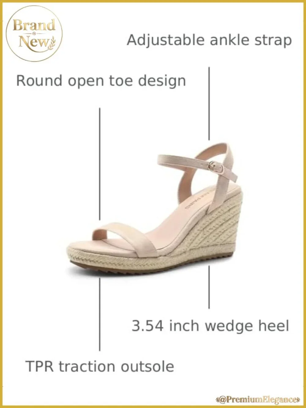 Raffia Espadrille Wedge Sandals Open Toe Platform Heels